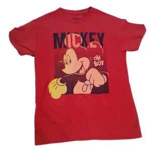 Disney Mickey Mouse Red, Yellow, and Black T-Shirt